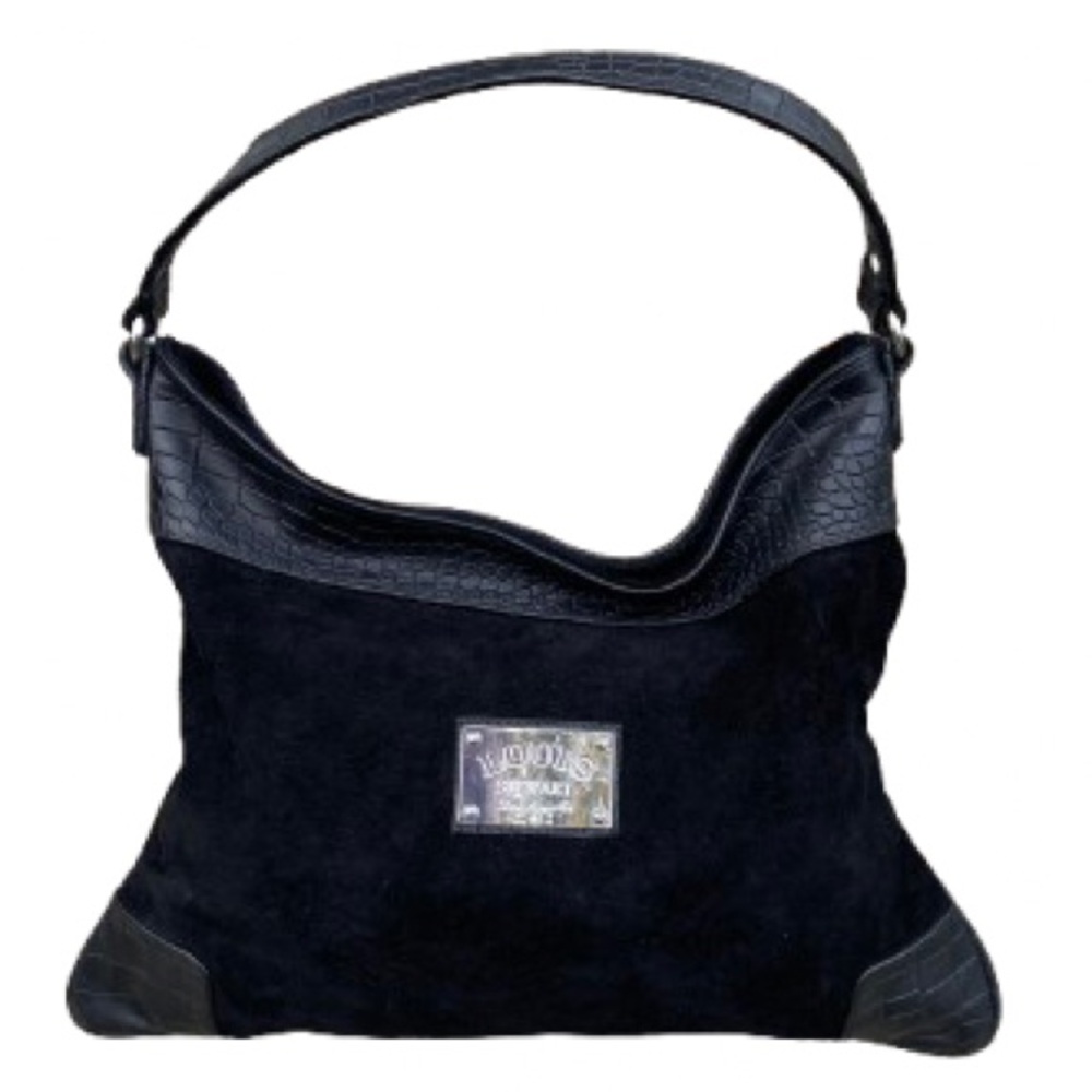 Louis Stewart Collection Los Angeles Y2K Black Suede Hobo Bag Designer Purse